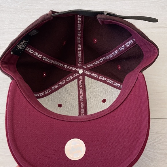 Classic OG Stussy Burgundy DS Hat - Picture 3 of 3